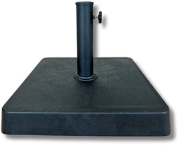 PimXL Parasolvoet vierkant - Massief beton - 16kg - Geschikt voor stokdiameter 38/48mm - Zwart - 43x43 cm