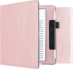 iMoshion Ereader Cover / Hoesje Geschikt voor Amazon Kindle Oasis 3 - iMoshion Vegan Leather Bookcase - Rosé goud