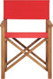 vidaXL - Regisseursstoelen - inklapbaar - 2 - st - massief - teakhout - rood