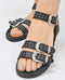 PS Poelman Aranstud - Dames Sandalen - Stoere studs - Zwart - Maat 39