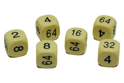 Hot games Verdubbelstenen backgammon 6 stuks 16mm