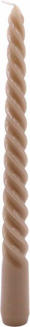 Lolaa Gedraaide Swirl dinerkaars cognac 20cm - 6 stuks