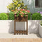 vidaXL - Plantenbak - met - schap - 54x34,5x81 - cm - grenenhout - honingbruin