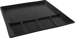 Svenska Living Vakjesbord - 5-vaks - zwart - bord met vakjes - fonduebord - gourmetbord - 24 cm