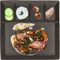 Svenska Living Vakjesbord - 5-vaks - zwart - bord met vakjes - fonduebord - gourmetbord - 24 cm