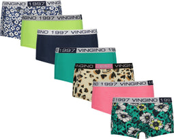 Vingino G-SO22 7-EVERYDAY - Meisjes Onderbroek - 7 stuks - Roze Panterprint