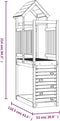 vidaXL Speeltoren met rotswand 53x110,5x214 cm massief douglashout