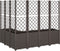 vidaXL - Plantenbak - met - latwerk - 160x120x140 - cm - polypropeen - bruin
