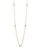 Casa Jewelry Collier Pom White - Ketting met hanger - 90 cm - Rosé verguld
