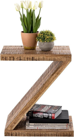 SVJ Bijzettafel - 31x42x50 cm - Mango Hout - Bruin
