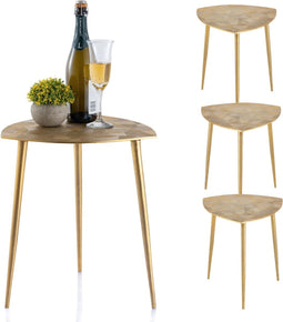 SVJ Bijzettafel - 40 x 40 x 45 cm - Aluminium - Goud - Set van 4