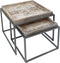 SVJ Bijzettafel - 54x54x46 cm - Metaal - Grijs - Set van 2