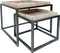 SVJ Bijzettafel - 54x54x46 cm - Metaal - Grijs - Set van 2