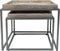 SVJ Bijzettafel - 54x54x46 cm - Metaal - Grijs - Set van 2