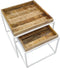 SVJ Bijzettafel - 54x54x46 cm - Metaal - Wit - Set van 2