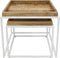 SVJ Bijzettafel - 54x54x46 cm - Metaal - Wit - Set van 2