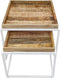 SVJ Bijzettafel - 54x54x46 cm - Metaal - Wit - Set van 2