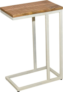 SVJ Bijzettafel Rechthoekig - 25 x 25 x 61 cm - Metaal - Wit