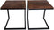 SVJ Bijzettafel Rechthoekig - 30x40x48 cm - Metaal - Zwart - Set van 2