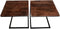SVJ Bijzettafel Rechthoekig - 30x40x48 cm - Metaal - Zwart - Set van 2