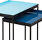 SVJ Bijzettafel Rechthoekig - 36x48x50 cm - Metaal - Blauw - Set van 2
