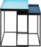 SVJ Bijzettafel Rechthoekig - 36x48x50 cm - Metaal - Blauw - Set van 2