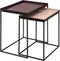 SVJ Bijzettafel Rechthoekig - 36x48x50 cm - Metaal - Bruin - Set van 2