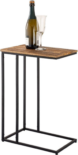 SVJ Bijzettafel Rechthoekig - 40 x 25 x 61 cm - Metaal - Zwart