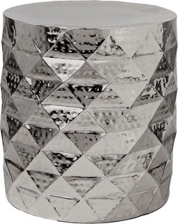 SVJ Bijzettafel Rond - 40 x 40 x 45 cm - Aluminium - Zilver