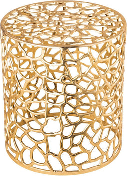 SVJ Bijzettafel Rond - 40 x 40 x 46 cm - Aluminium - Goud