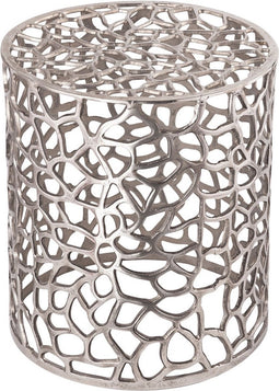SVJ Bijzettafel Rond - 40 x 40 x 46 cm - Aluminium - Zilver
