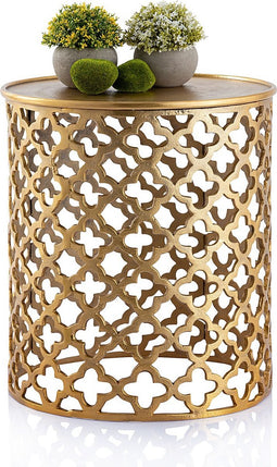 SVJ Bijzettafel Rond - 41 x 41 x 48 cm - Aluminium - Goud