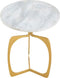 SVJ Bijzettafel Rond - 45 x 45 x 56 cm - Marmer/Aluminium - Goud