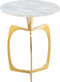 SVJ Bijzettafel Rond - 45 x 45 x 56 cm - Marmer/Aluminium - Goud