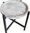 SVJ Bijzettafel Rond - 46 x 46 x 45 cm - Metaal - Zwart/Grijs