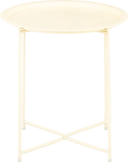 SVJ Bijzettafel Rond - 47 x 47 x 51 cm - Metaal - Beige