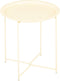 SVJ Bijzettafel Rond - 47 x 47 x 51 cm - Metaal - Beige