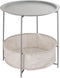 SVJ Bijzettafel Rond - 47 x 47 x 51 cm - Metaal - Lichtgrijs