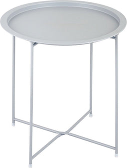 SVJ Bijzettafel Rond - 47 x 47 x 51 cm - Metaal - Lichtgrijs