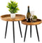 SVJ Bijzettafel Rond - 50 x 50 x 40 cm - Metaal - Bruin