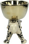 SVJ Bloempot Luipaard Keramik goud - 24 x 13 x 16 cm - Beeld Sculptuur Luipaard