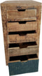 SVJ Bureaukast Rechthoekig - 35 x 40 x 92 cm - Mangohout - Bruin