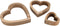 SVJ Deco Hartjes - 4x24x24 cm - Mango Hout - Naturel - Set van 3