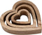 SVJ Deco Hartjes - 4x24x24 cm - Mango Hout - Naturel - Set van 3