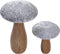 SVJ Deco Paddenstoelen - 13x13x20 cm - Hout - Naturel - Set van 2