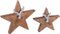 SVJ Deco Sterren - 25x25x7 cm - Mango Hout - Naturel - Set van 2