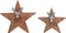 SVJ Deco Sterren - 25x25x7 cm - Mango Hout - Naturel - Set van 2