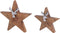 SVJ Deco Sterren - 25x25x7 cm - Mango Hout - Naturel - Set van 2