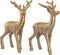 SVJ Decoratief Herten Beeldje - 20x20x23 cm - Goud - Set van 2