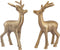 SVJ Decoratief Herten Beeldje - 20x20x23 cm - Goud - Set van 2